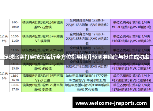 足球比赛打穿技巧解析全方位指导提升预测准确度与投注成功率